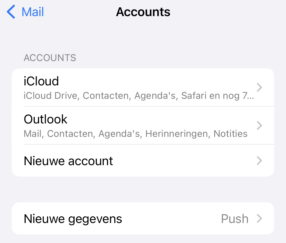 E-mail instellen op iPhone of iPad